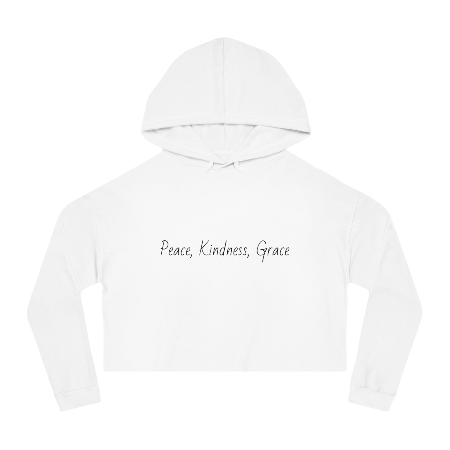 Peace Kindness Grace Cropped Hoodie