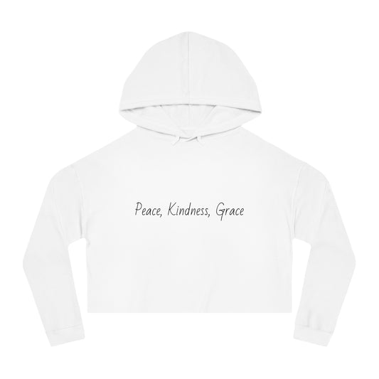 Peace Kindness Grace Cropped Hoodie