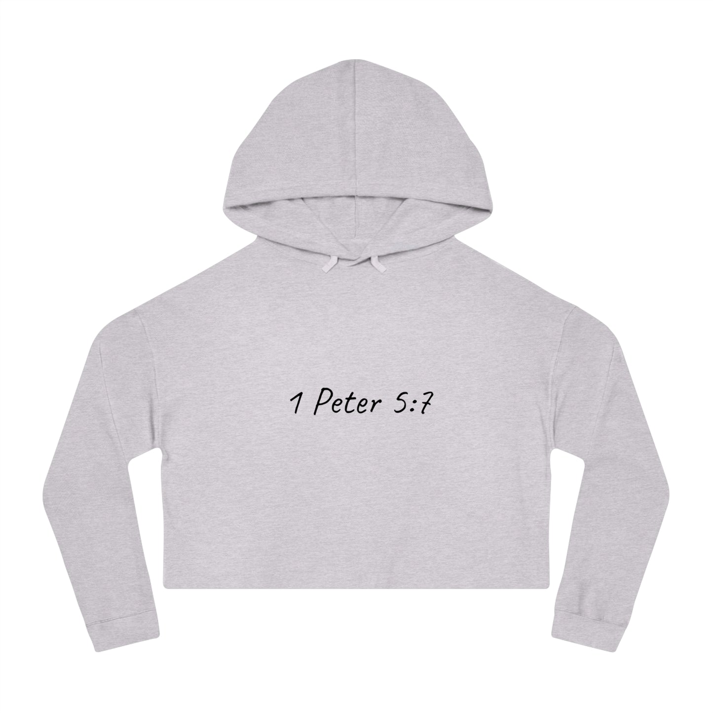 1 Peter 5:7 Women’s Cropped Hoodie