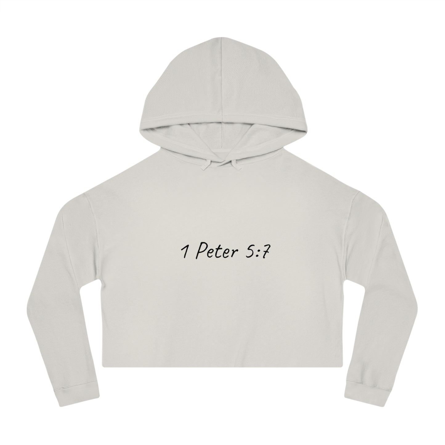 1 Peter 5:7 Women’s Cropped Hoodie