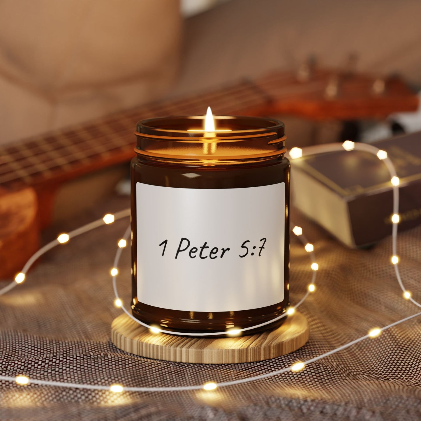 1 Peter 5:7 9oz Natural Soy Candle