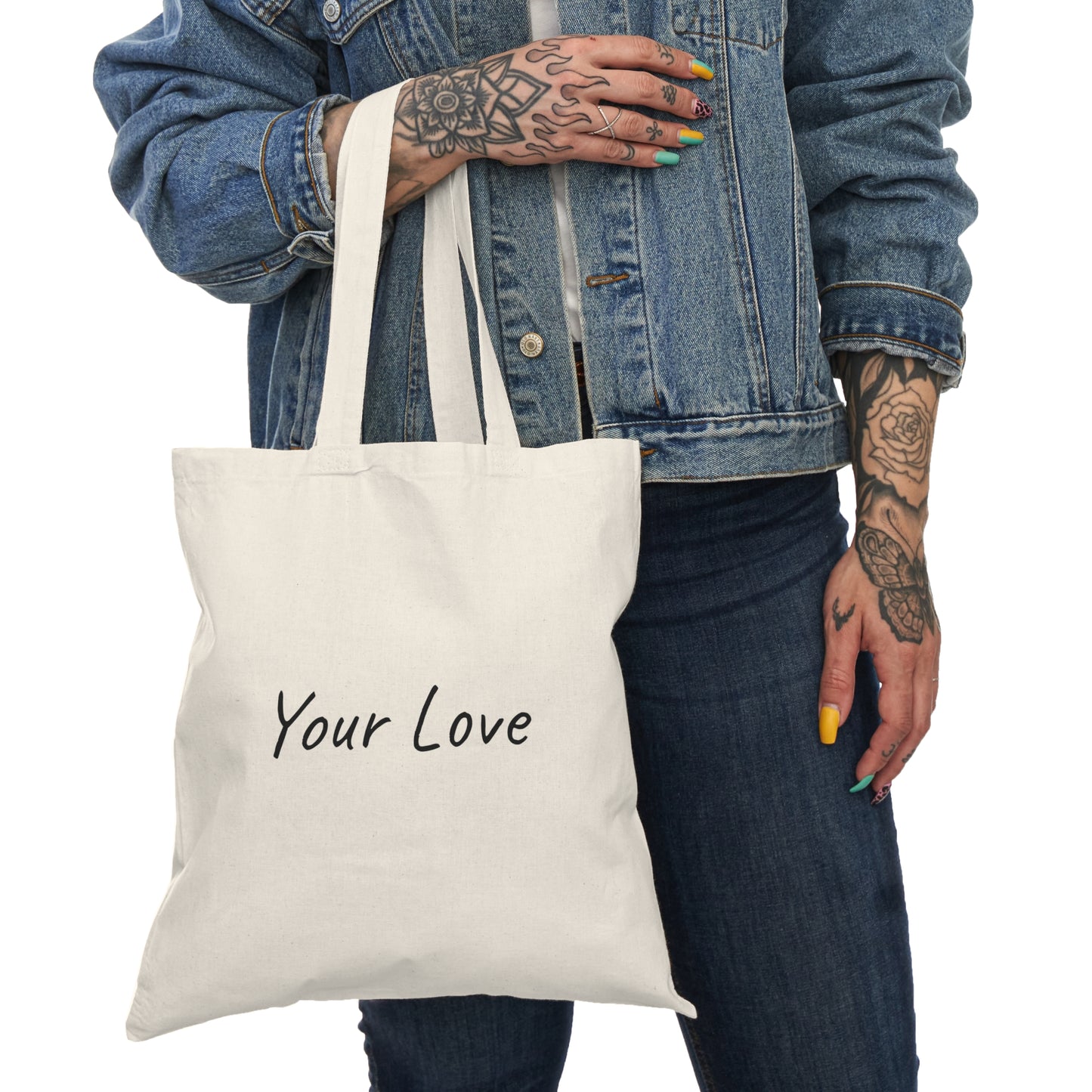 Your Love Natural Everyday Canvas Tote Bag