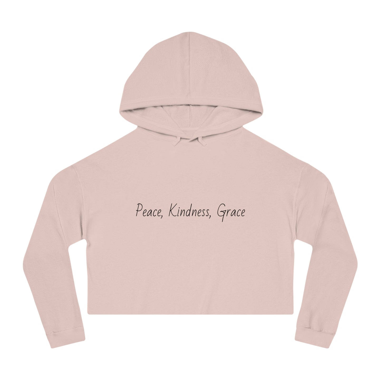 Peace Kindness Grace Cropped Hoodie