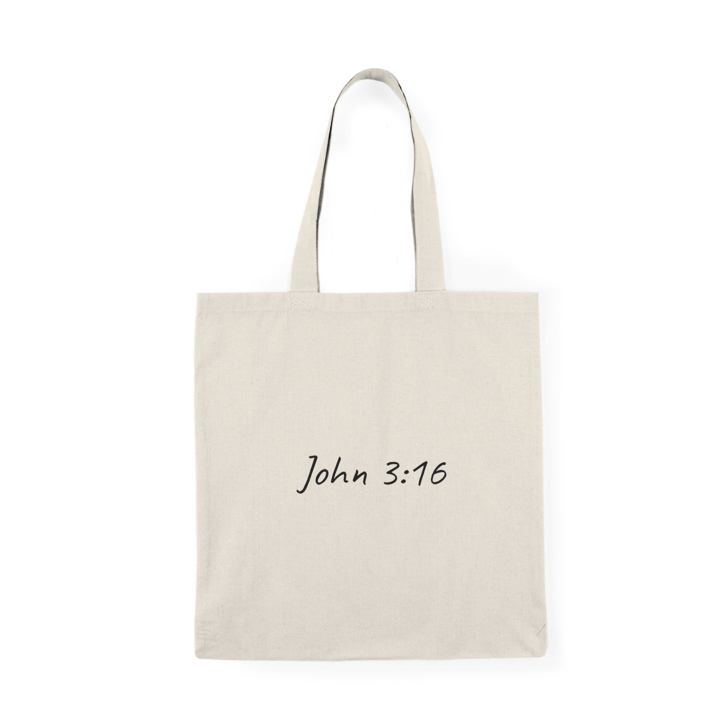 John 3:16 Natural Everyday Canvas Tote Bag