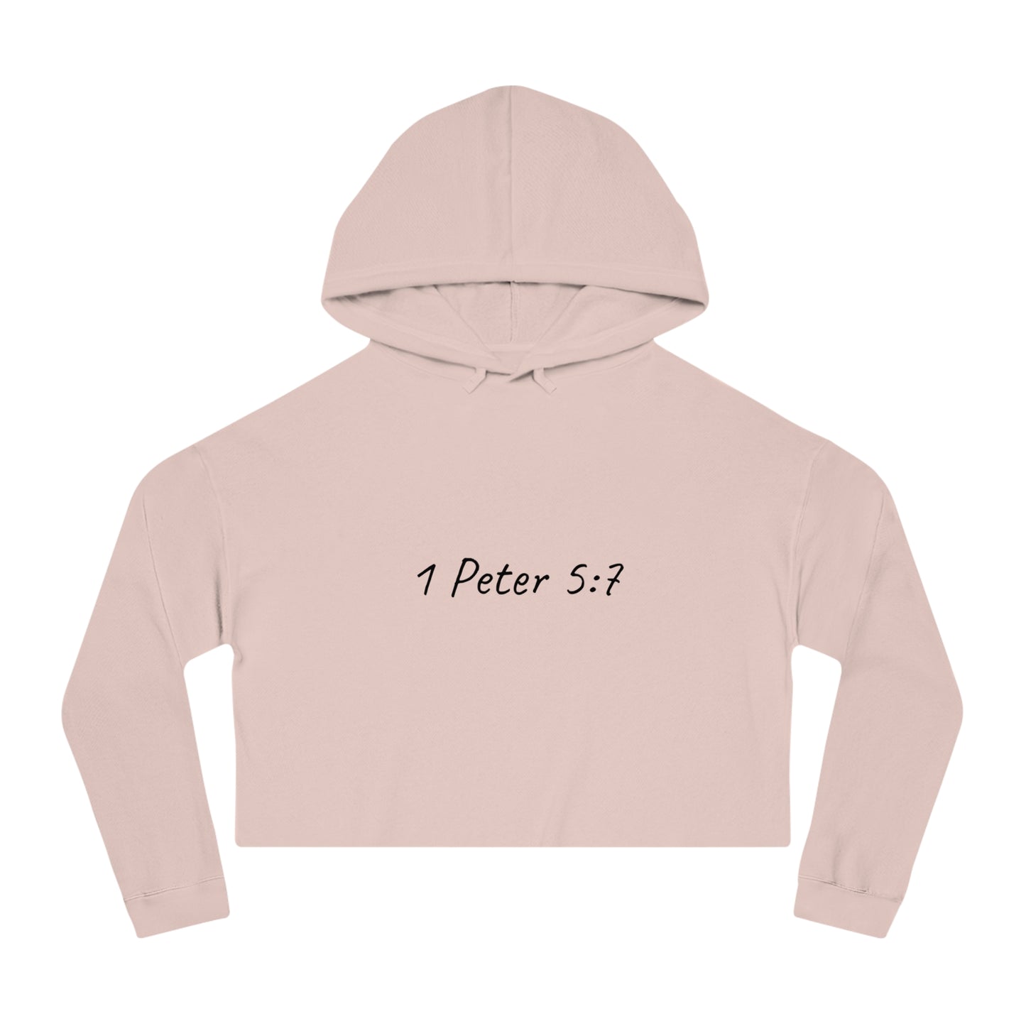 1 Peter 5:7 Women’s Cropped Hoodie